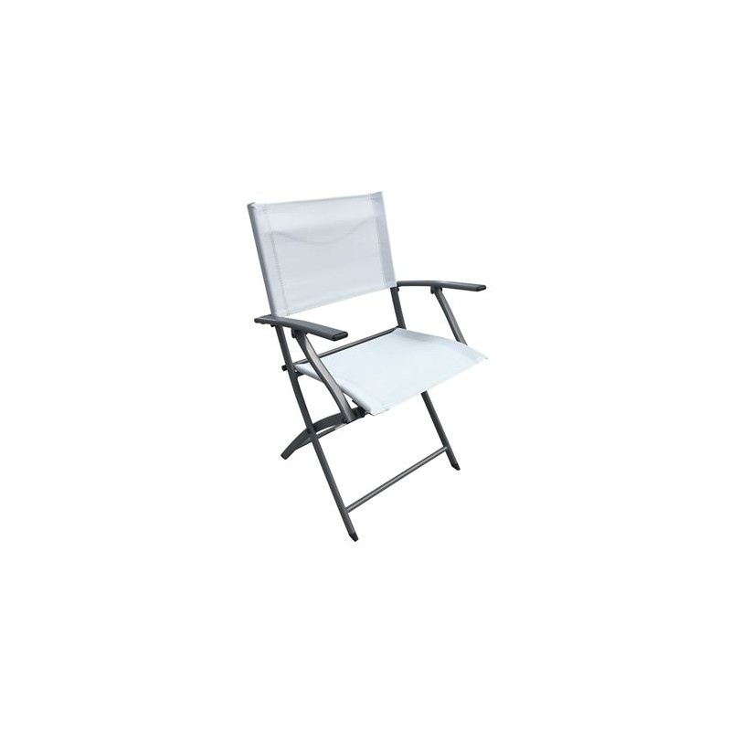SILLA PLEGABLE CON BRAZOS GRIS CLARO...