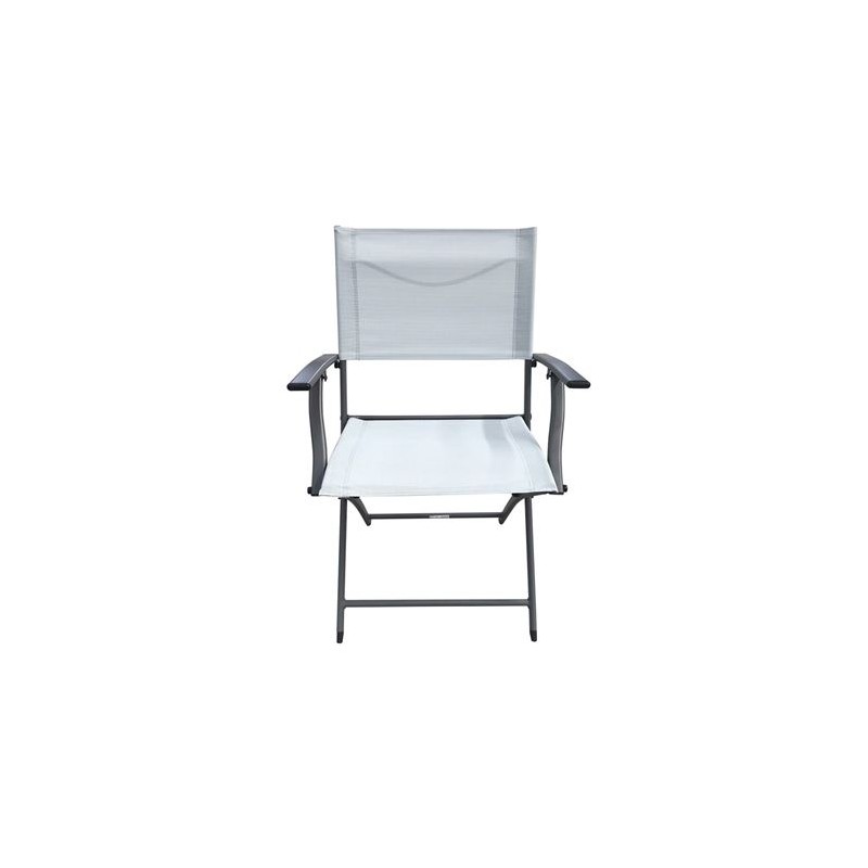 SILLA PLEGABLE CON BRAZOS GRIS CLARO...