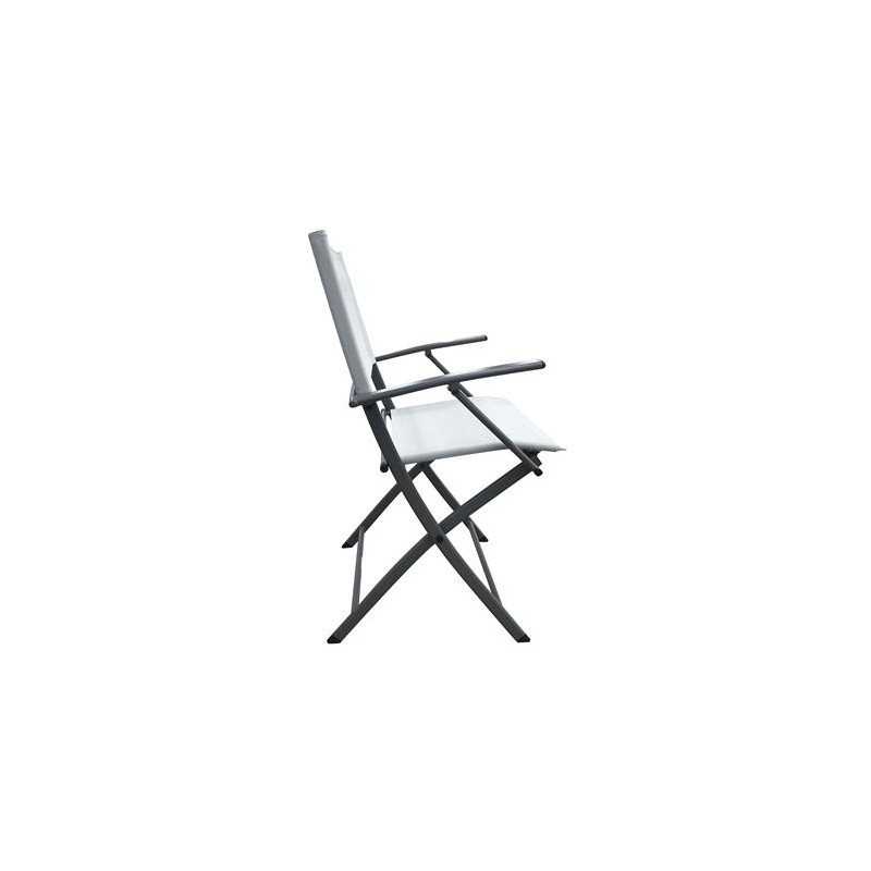 SILLA PLEGABLE CON BRAZOS GRIS CLARO...
