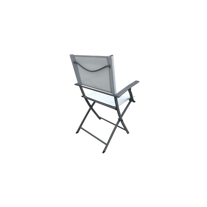 SILLA PLEGABLE CON BRAZOS GRIS CLARO...