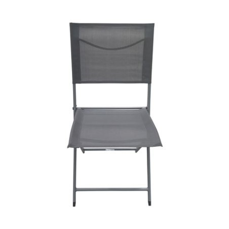 SILLA PLEGABLE GRIS OSCURO 42X36/49X84CM