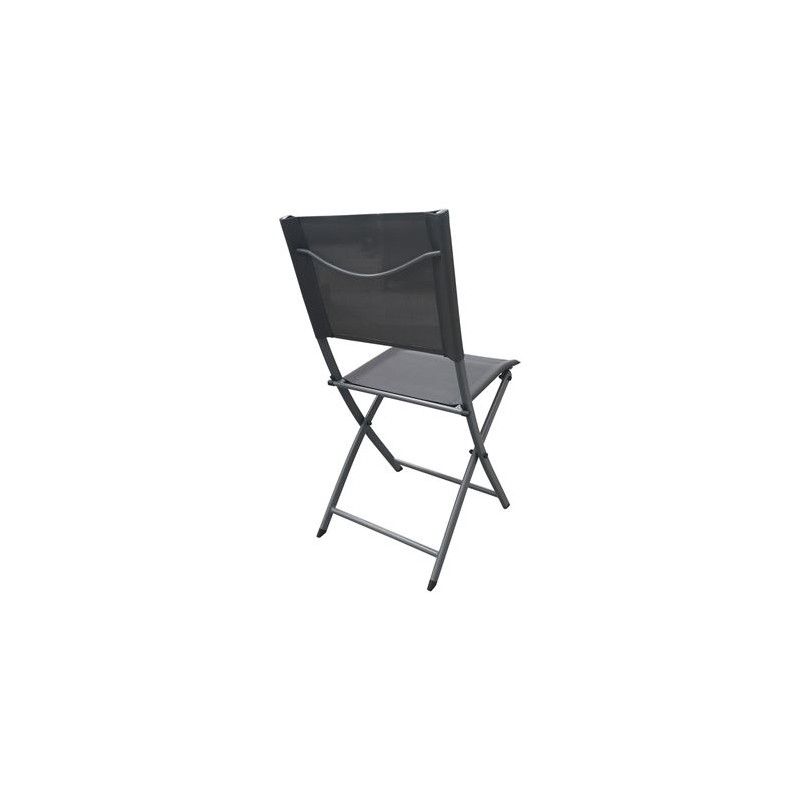 SILLA PLEGABLE GRIS OSCURO 42X36/49X84CM