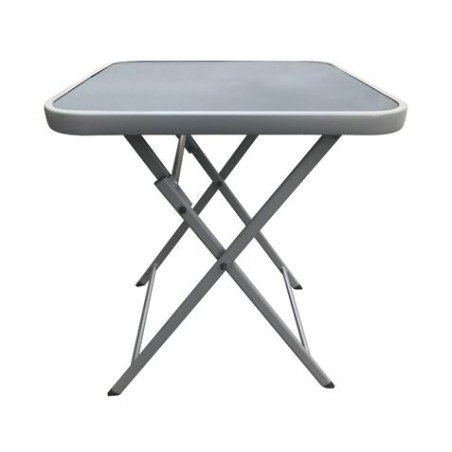MESA PLEGABLE CUADRADA GRIS OSCURO 60X60CM