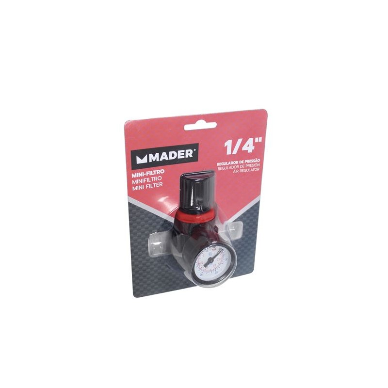 MINI FILTRO REGULADOR DE PRESIÓN, 1/4", RP182 MADER