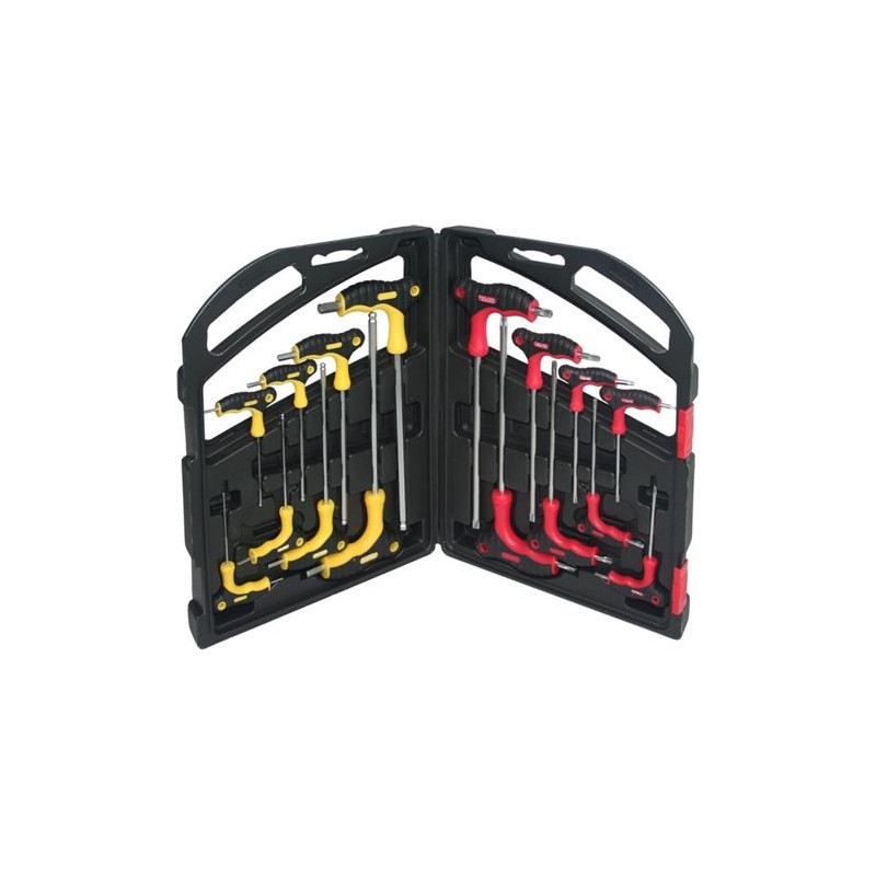 JUEGO 16 PCS LLAVES EN T ALLEN / TORX...