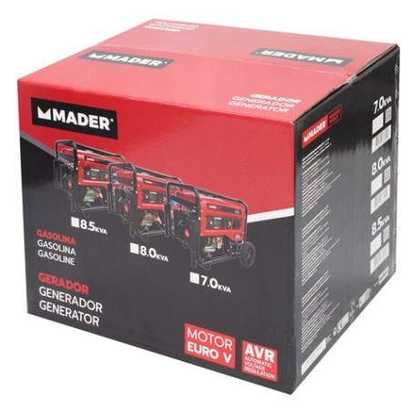 GENERADOR GASOLINA MONOFASICO 8.0 Kva. 8000W MADER