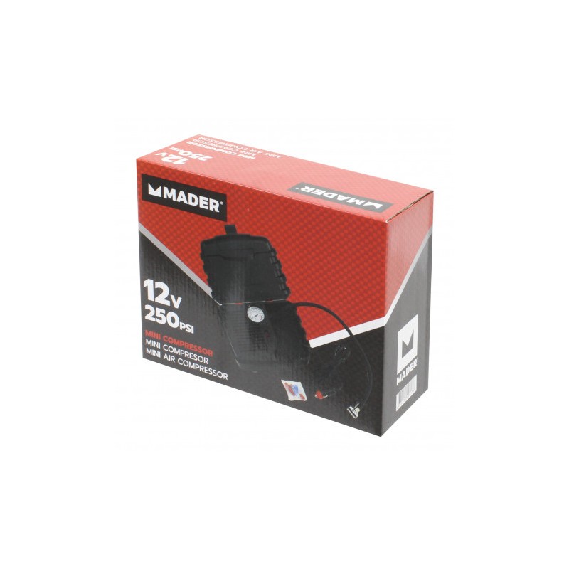 MINI COMPRESOR AIRE 250PSI, 12V MADER
