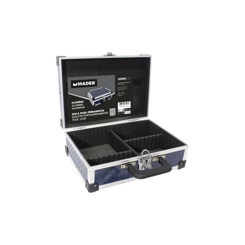 MALETIN HERRAMIENTAS ALUMINIO AZUL MADER
