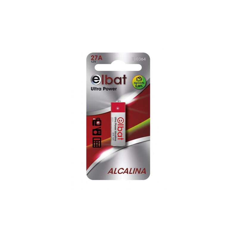 BLISTER 1 PC PILA ALCALINA 27A 12V ELBAT