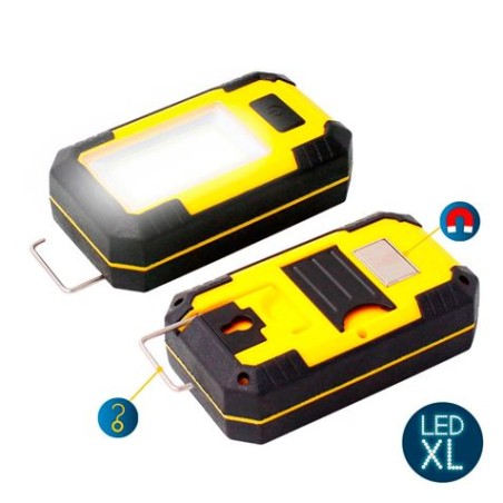 LINTERNA LED CON GANCHO E IMAN COB 8W 500LUMENS EDM