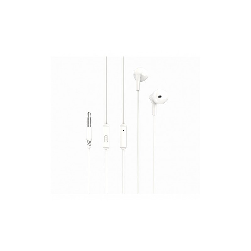 AURICULAR + MICROFONO EP39 MUSIC BLANCO
