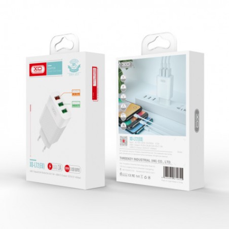 PACK CARGADOR DE CORRIENTE L72 18W QUICK CHARGE 3.0 | CABLE TIPO C XO