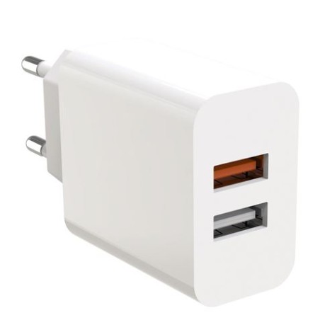 CARGADOR DE CORRIENTE L67 18W QUICK CHARGE 3.0 | 2 X USB XO