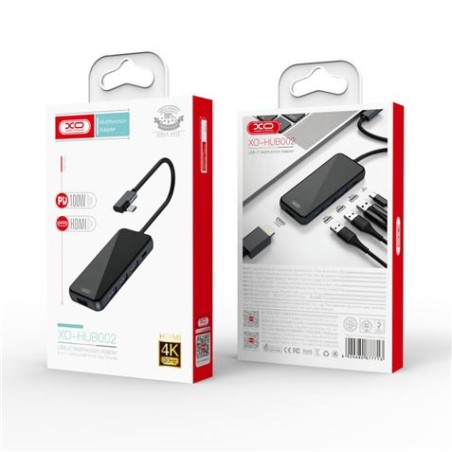 ADAPTADOR TIPO C - HDMI, 3 X USB 3.0 Y TIPO C XO