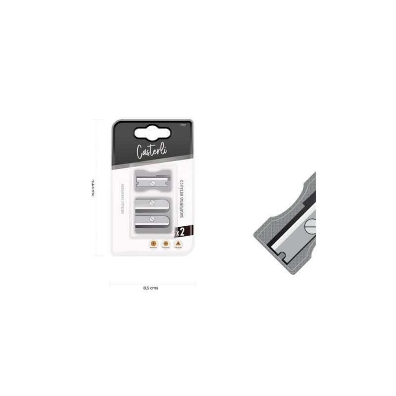 PACK DE 2 AFILADORES METÁLICOS CASTERLI
