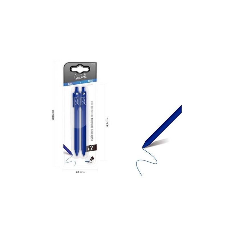 PACK 2 BOLÍGRAFOS RETRÁCTIL 1.0MM...
