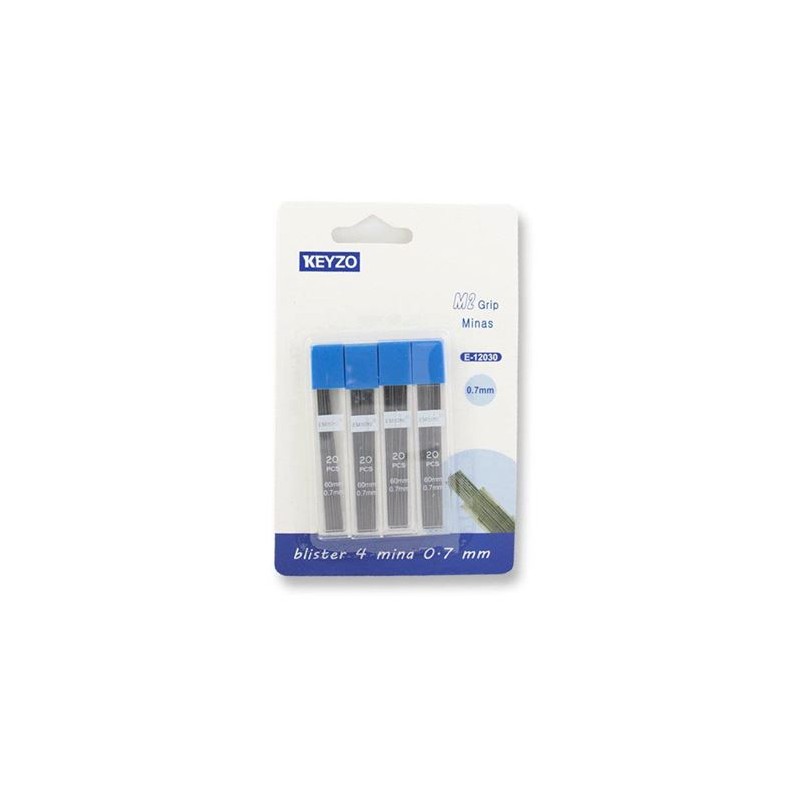 PACK 4 BLISTER 20PCS MINAS 0.7MM KEYZO