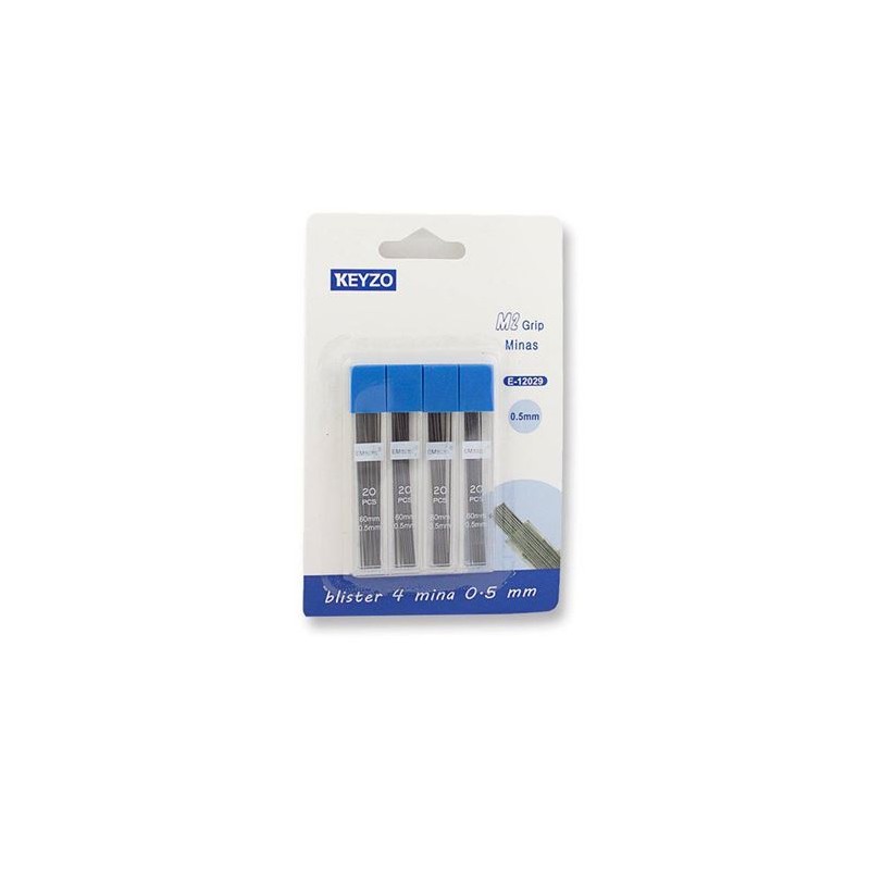 PACK 4 BLISTER 20PCS MINAS 0.5MM KEYZO