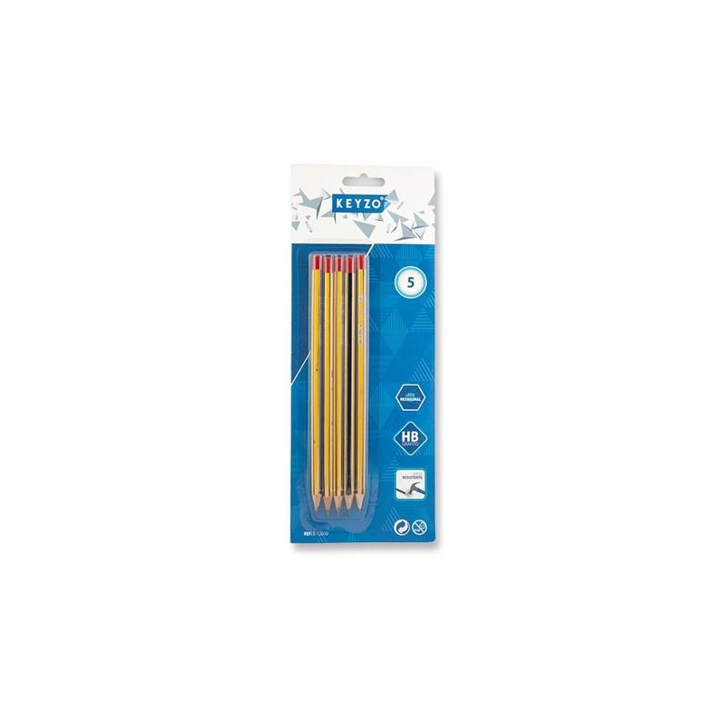 PACK 5 LÁPICES GRAFITO KEYZO
