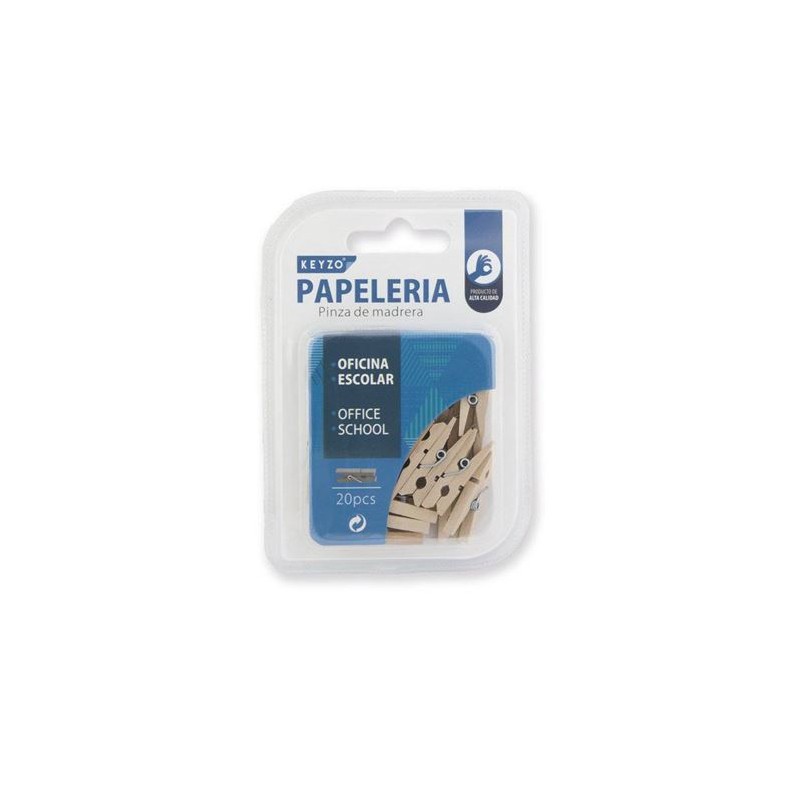 PACK 20 PINZAS MADERA 3MM KEYZO