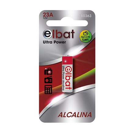 BLISTER 1 PC PILA ALCALINA 23A 12V ELBAT - EB0363