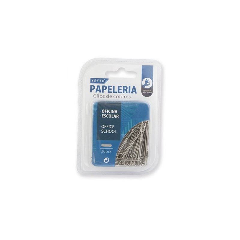 PACK 30 CLIPS NIQUELADOS 50MM KEYZO
