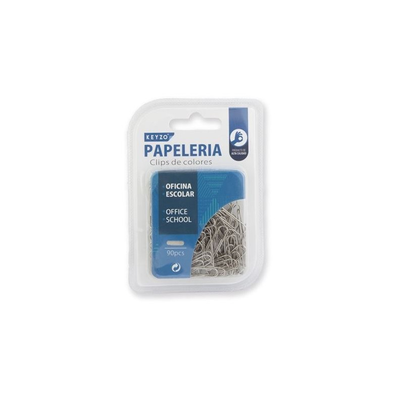 PACK 90 CLIPS NIQUELADOS 28MM KEYZO