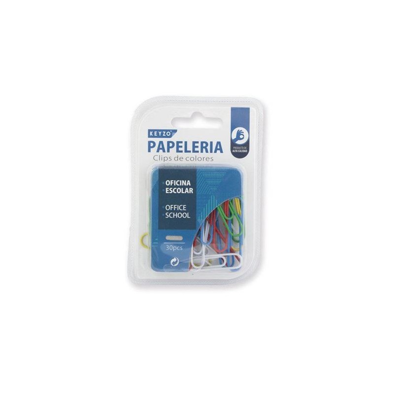 PACK 30 CLIPS COLORES 50MM KEYZO