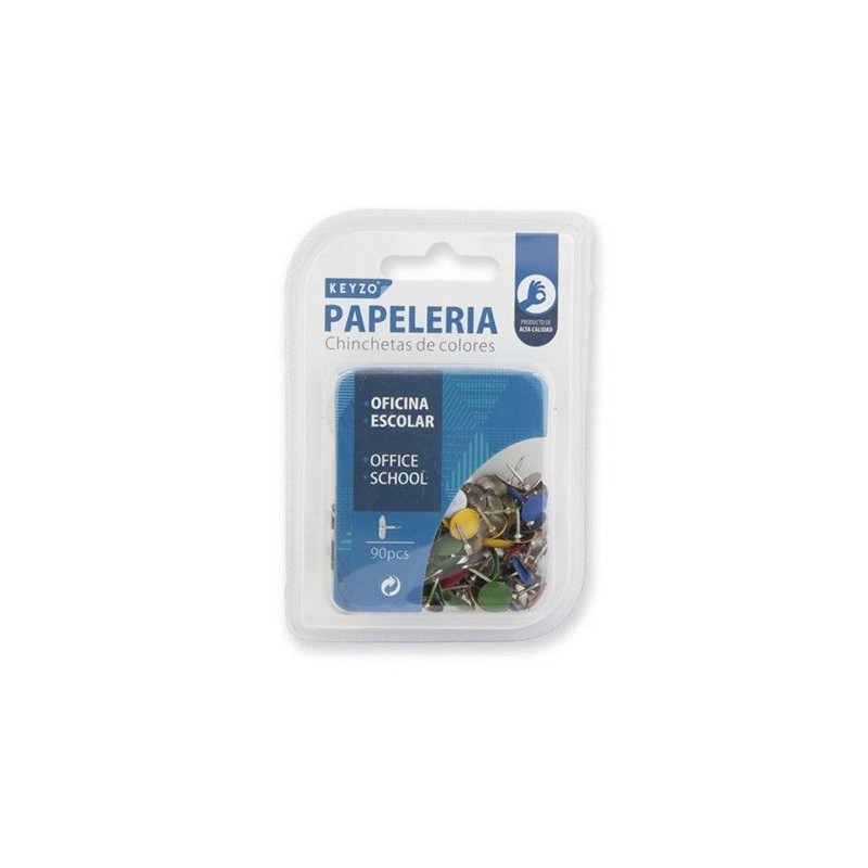 PACK 90 CHINCHETAS DE COLORES KEYZO