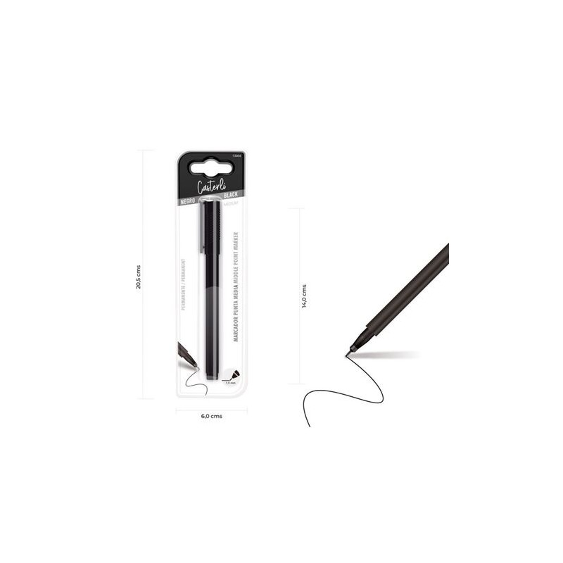MARCADOR PERMANENTE PUNTA MEDIA 1.0MM...