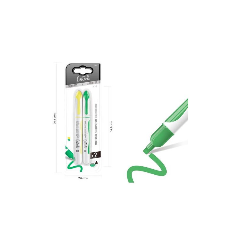 PACK 2 MARCADORES FLUORESCENTE 4MM...