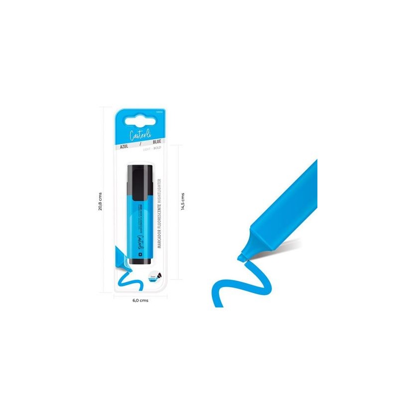 MARCADOR FLUORESCENTE AZUL CASTERLI