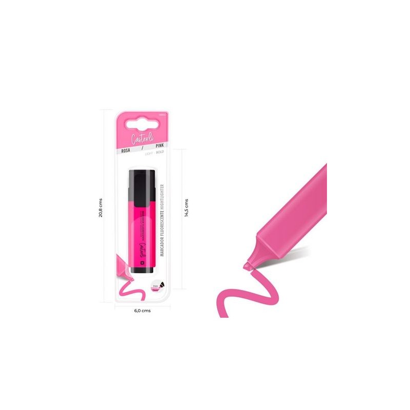 MARCADOR FLUORESCENTE ROSA CASTERLI