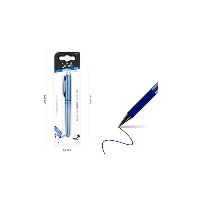 BOLIGRAFO BORRABLE 0.7MM AZUL CASTERLI