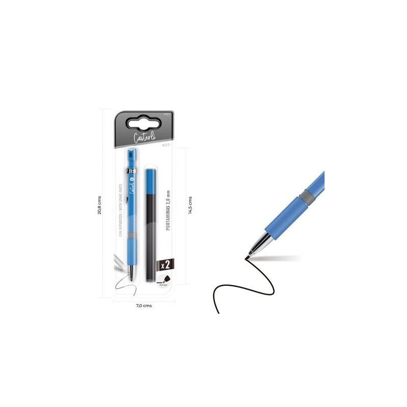 PORTAMINAS 2.0MM CON REPUESTOS CASTERLI