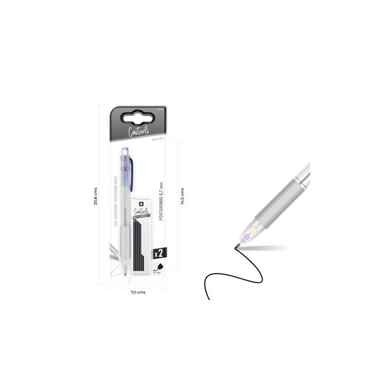 PORTAMINAS 0.7MM CON REPUESTOS CASTERLI
