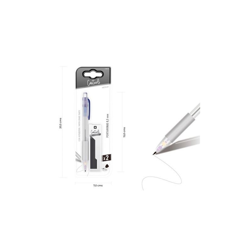 PORTAMINAS 0.5MM CON REPUESTOS CASTERLI