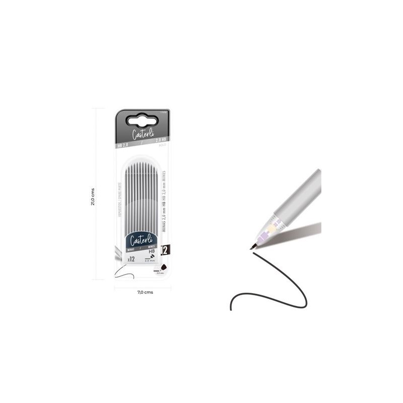 ESTUCHE DE 12 MINAS 2.0MM CASTERLI