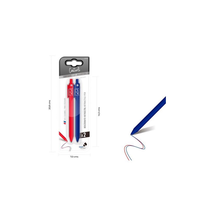 PACK 2 BOLÍGRAFOS RETRÁCTIL 1.0MM...