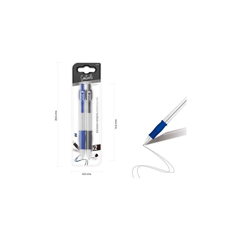 PACK 2 BOLÍGRAFOS RETRÁCTIL 1.0MM...