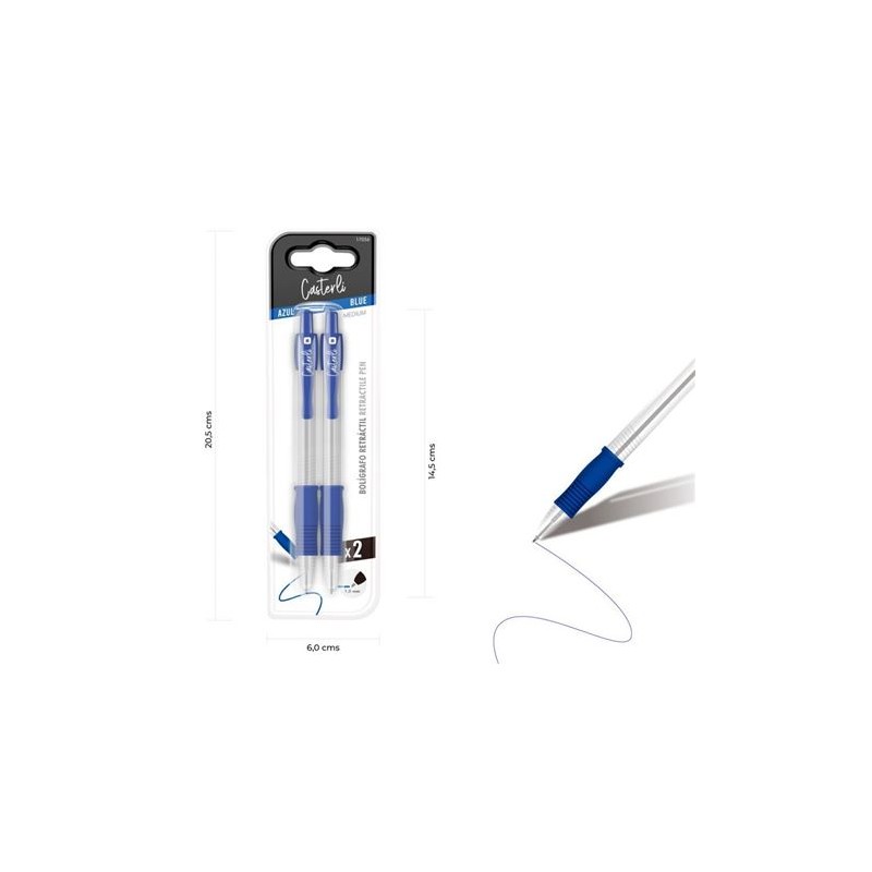 PACK 2 BOLÍGRAFOS RETRÁCTIL 1.0MM...