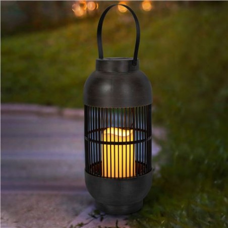FAROL SOLAR LED TUBULAR EXTERIOR MARRON 3000K