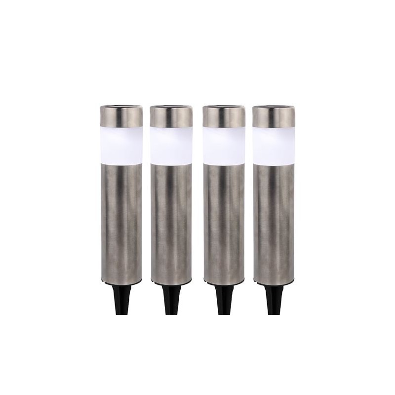 PACK 4 BALIZAS SOLARES TUBULARES INOX...