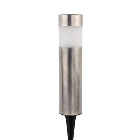 PACK 4 BALIZAS SOLARES TUBULARES INOX DE JARDIN 6000K