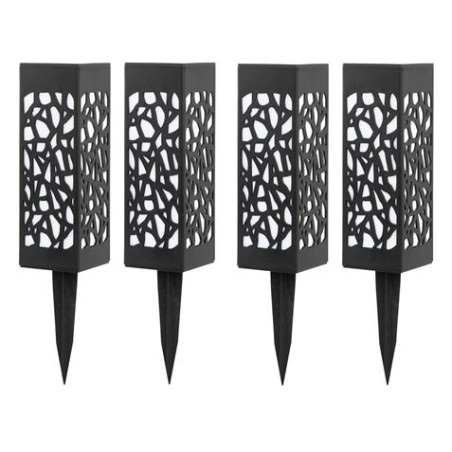 PACK 4 BALIZAS SOLARES DECORATIVAS DE JARDIN 3000K