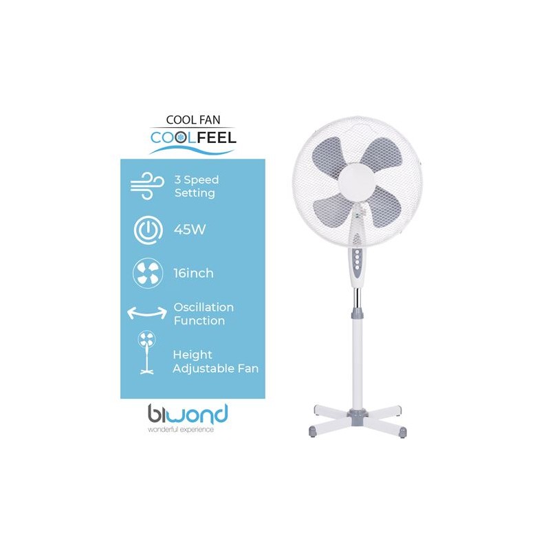 VENTILADOR DE PIE 45W | 3VELOCIDADES...