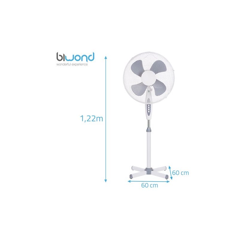 VENTILADOR DE PIE 45W | 3VELOCIDADES...