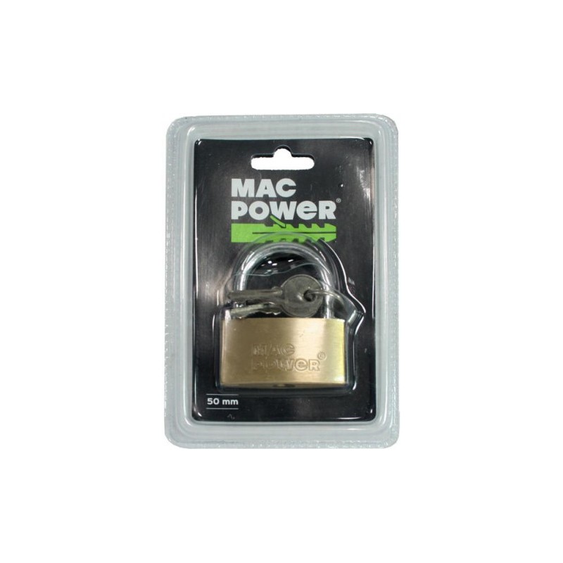 CANDADO LATON, 50MM MAC POWER