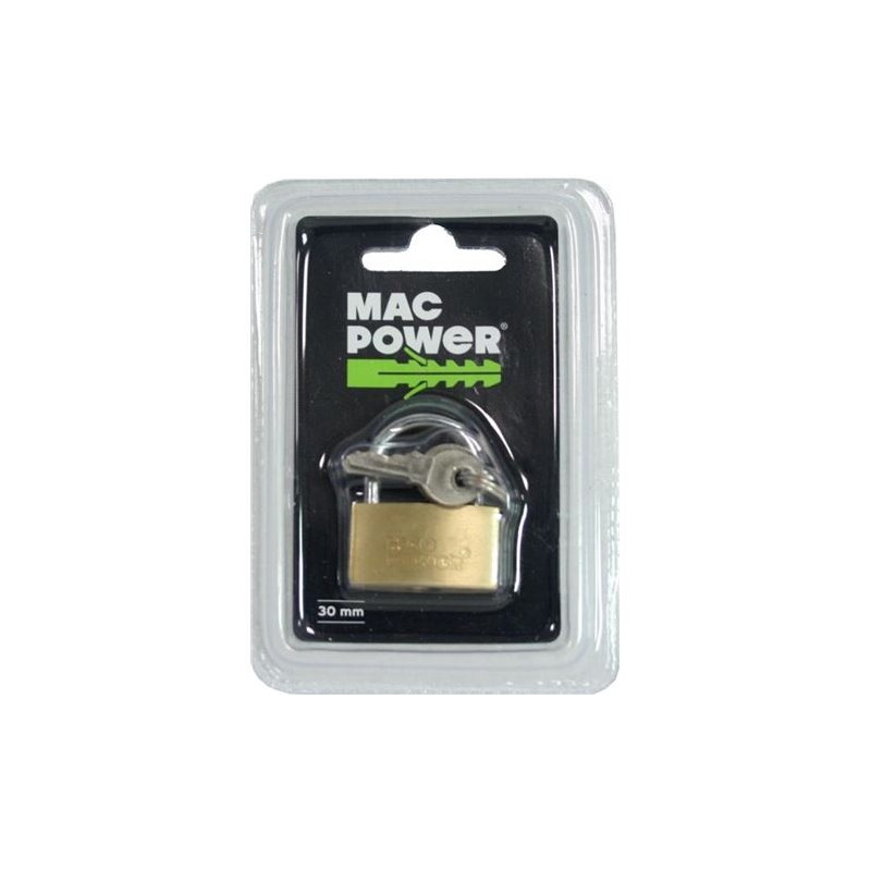 CANDADO LATON, 30MM MAC POWER