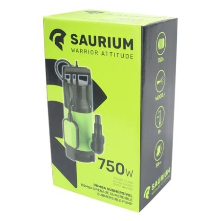 BOMBA SUMERGIBLE AGUAS SUCIAS 750W SAURIUM